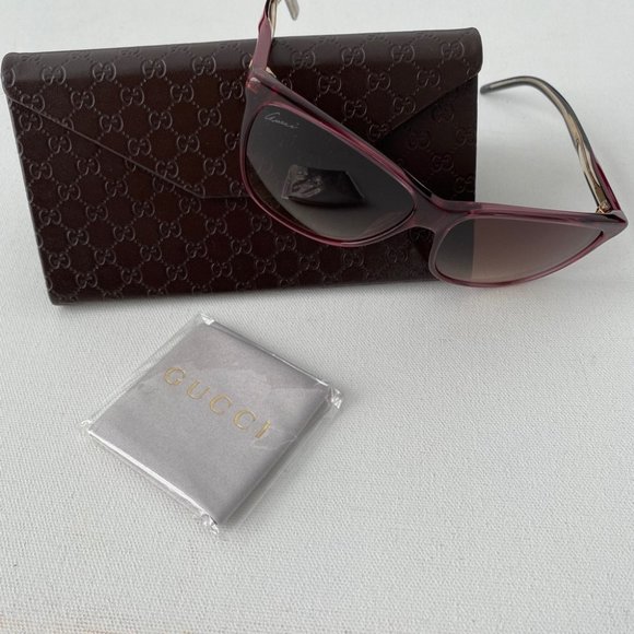 GUCCI Italy BURGUNDY Sunglasses GG 3640/S - Picture 10 of 10